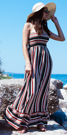 ΦΟΡΕΜΑ ΜΑΞΙ ΣΤΡΑΠΛΕΣ ΡΙΓΕ VISCOSE